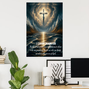 Poster 1 Corintianos 1:18 insensatez para aqueles que são