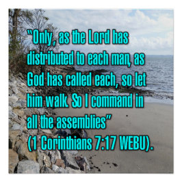 Póster 1 Coríntios 7:17 WEBU