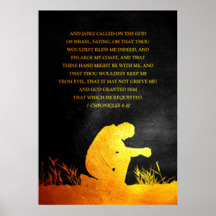 Poster 1 Crônicas 4:10 Bíblia Verso