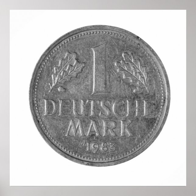 Póster 1 deutsche mark , Alemanha (Frente)