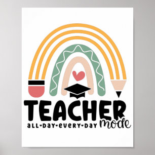 Poster 1 - Engraçado Modo de Professora Ensinando Present