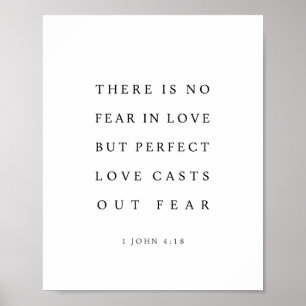 Poster 1 João 4:18 O perfeito amor lança fora o medo