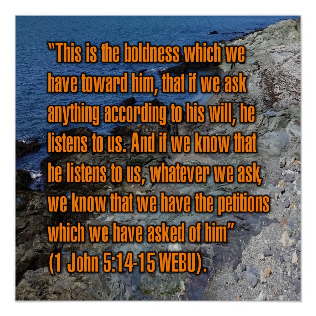 Póster 1 João 5:14-15 WEBU (Frente)