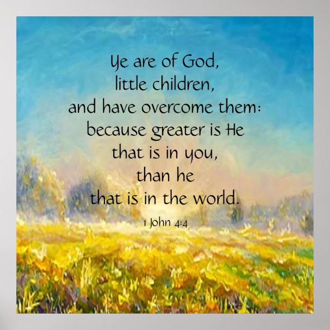 Poster 1 John 4:4 (Frente)