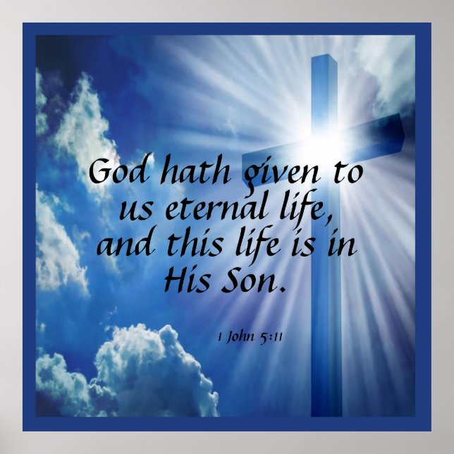 Poster 1 John 5:11 (Frente)