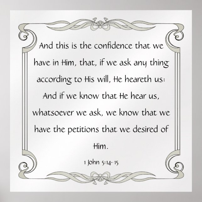 Poster 1 John 5:14-15 (Frente)