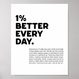 Poster 1% melhor a cada dia de motivação