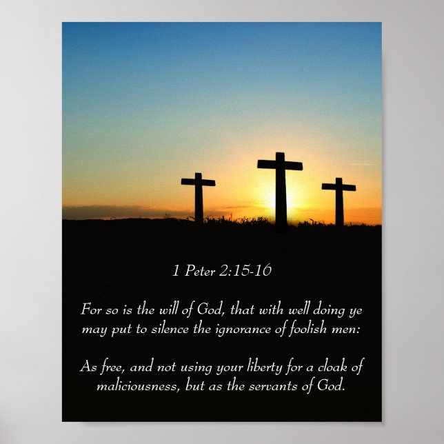 Poster 1 Peter 2:15-16 (Frente)