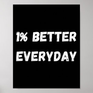 Poster 1% Por Cento Melhor Todos Os Dias - Motivação De C