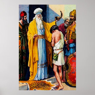Póster 1 Samuel 16:1-13 Samuel Anopoints David como Rei