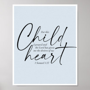 Poster 1 Samuel 1:27 Fontes duplas Fundo azul
