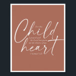 Poster 1 Samuel 1:27 Fundo de ferrugem de duas fontes<br><div class="desc">Para esta Criança,  Rezei e o Senhor me deu os desejos do meu coração. -1 Samuel 1:27 Fundo de ferrugem de duas fontes</div>