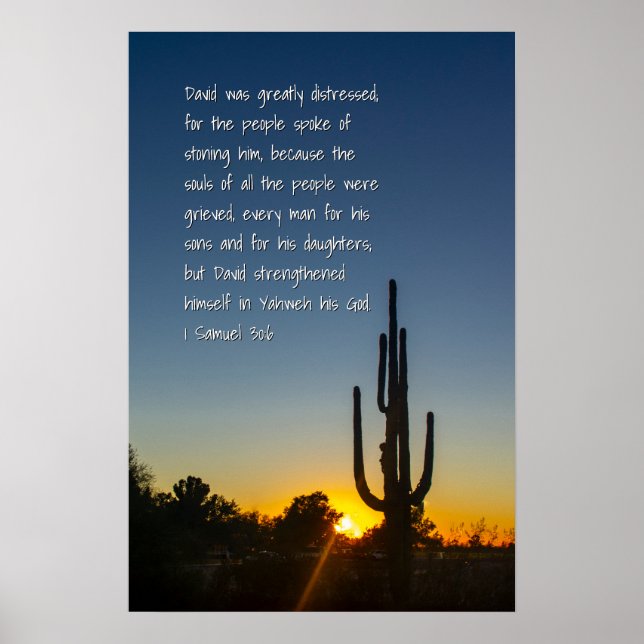Poster 1 Samuel 30:6 (Frente)