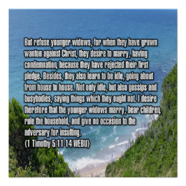 Póster 1 Timóteo 5:11-14 WEBU