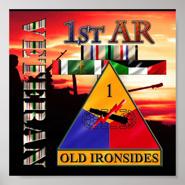 Póster 1rua da Divisão Armada Tempestade no Deserto Veter (Frente)