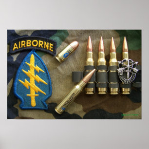 Póster 1rua especial forças verdes berets iraq flash Impr