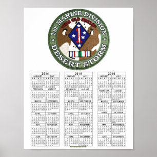 Póster 1rua MARINE DIVISION DESERT STORM