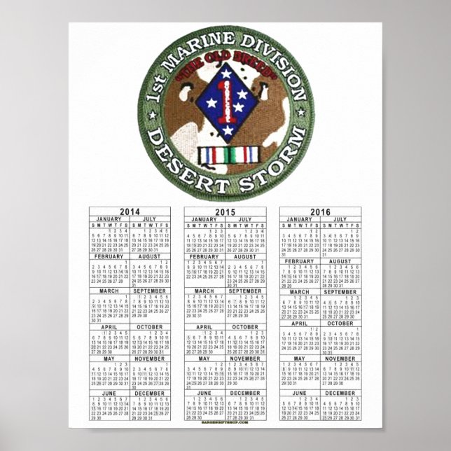 Póster 1rua MARINE DIVISION DESERT STORM (Frente)