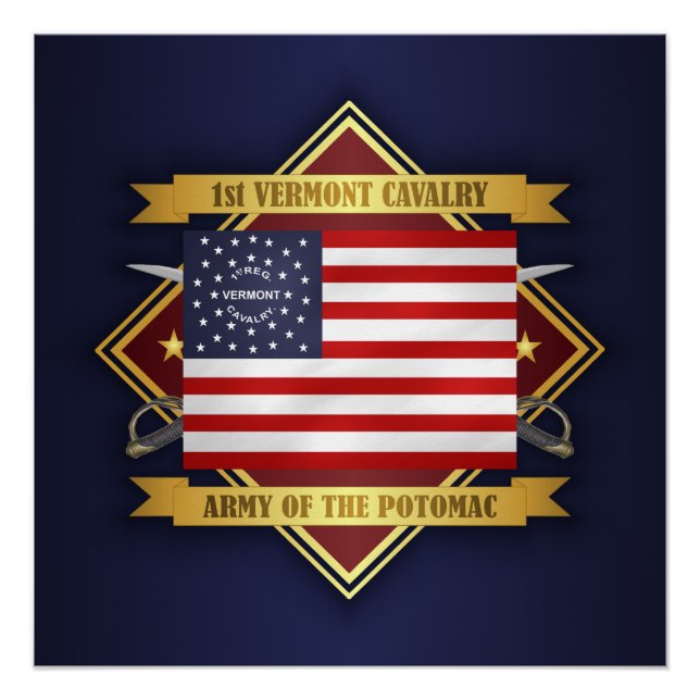 Póster 1rua Vermont Cavalry (Frente)