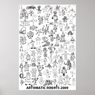 Poster 2009 dos robôs de Artomatic 2