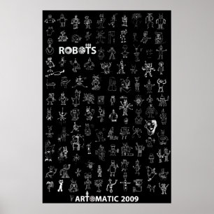Poster 2009 dos robôs de Artomatic 4 - edição