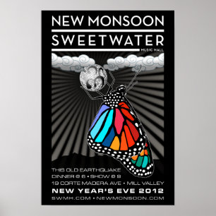 Poster 2012 novo da véspera de Ano Novo da monç