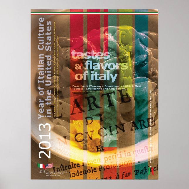Póster 2013 Ano da Cultura Italiana Comida (Frente)