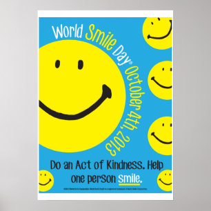 Poster 2013 do dia do sorriso do mundo 20x28