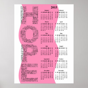 Poster 2015: Um ano de calendário de parede anual da