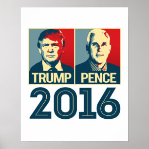 Poster 2016 das moedas de um centavo do trunfo - -