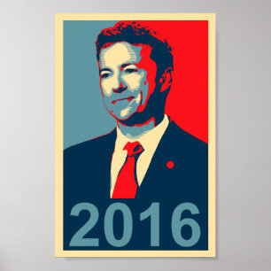 Poster 2016 do estilo de Paul Obama da margem