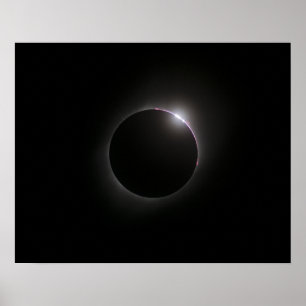 Poster 2017 eclipse solar - a miçanga de Bailey