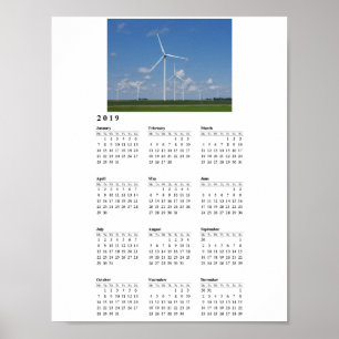 Poster 2019 calendário - ano