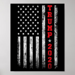 Poster 2020 American Flag Vintage