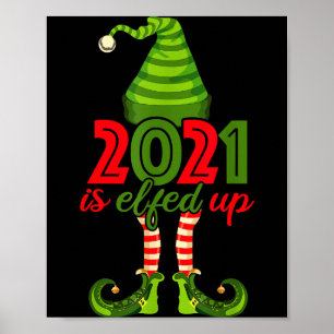 Poster 2021 Está Cheio de Elfos - Pijama Divertido de Nat