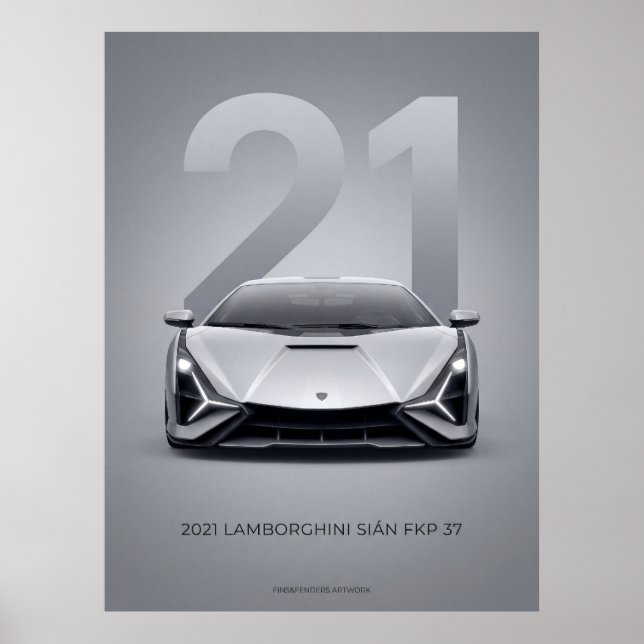 Poster 2021 Lamborghini Sián FKP 37 (Frente)