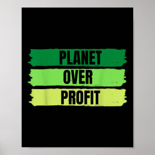 Poster 2022 Planeta Sobre O Lucro Dia da Terra Vintage T-