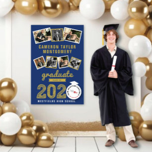 Poster 2023 Gold Sketch Grad 7 Photo Collage Graduation