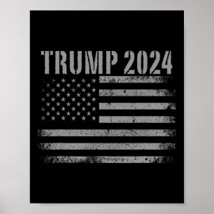Poster 2024 Bandeira Americana em Descanso Usa Patriótica