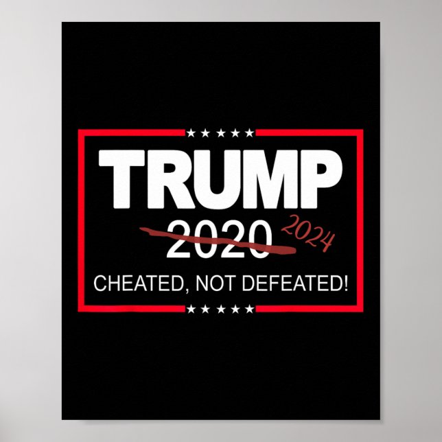 Poster 2024 Cheated Not Defeated Save And Take America Ba (Frente)