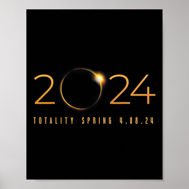 Poster 2024 Solar Eclipse American Totality Primavera 4.0 (Frente)