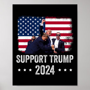 Poster 2024 - Support Trump - Reze Pela América