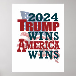 Poster 2024 Trump vence - América vence