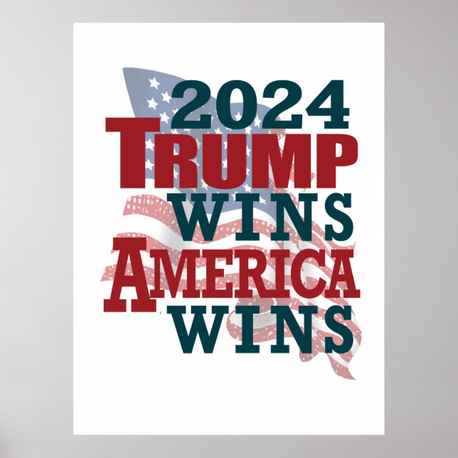 Poster 2024 Trump vence - América vence (Frente)