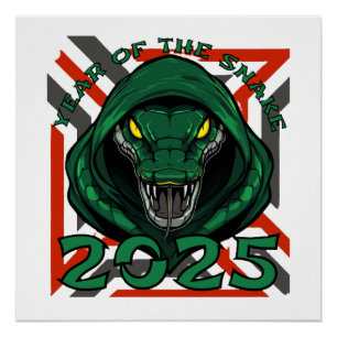 Póster 2025 ANO DA ideia de presente de ano novo na COBRA