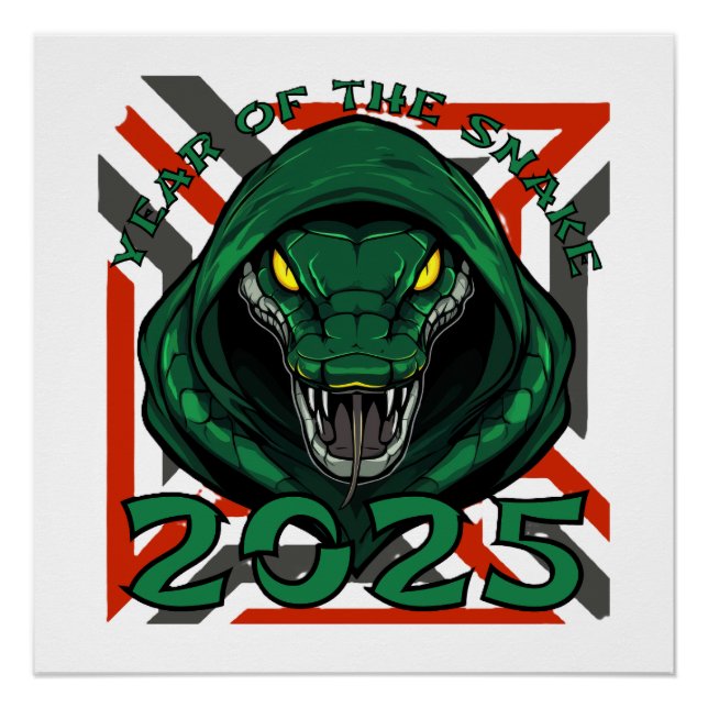 Póster 2025 ANO DA ideia de presente de ano novo na COBRA (Frente)