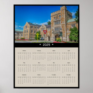 Poster 2025 Vassar College Main Entrance Wall Calendar