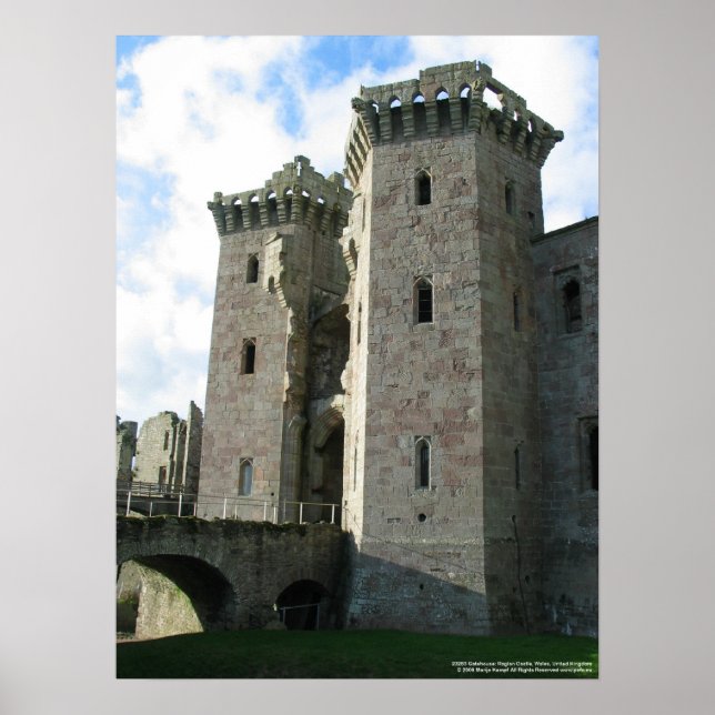 Poster 20263 Cópia do castelo Gatehouse Raglan (Frente)
