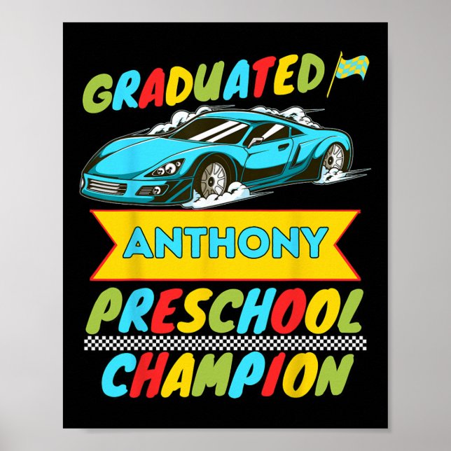 Poster 2026 Anthony Personalizado Último Dia De Pré-Escol (Frente)