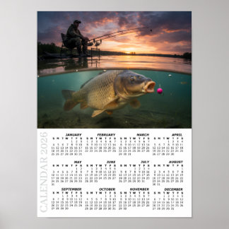 Poster 2026 Calendar, Fishing, Carp / Fish